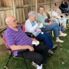 Left to right are James and Sandra Roorda and Caroline Daley, all enjoying ice cream and music.